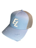 2.0 New Season Baby Blue and Grey EL Trucker Hats